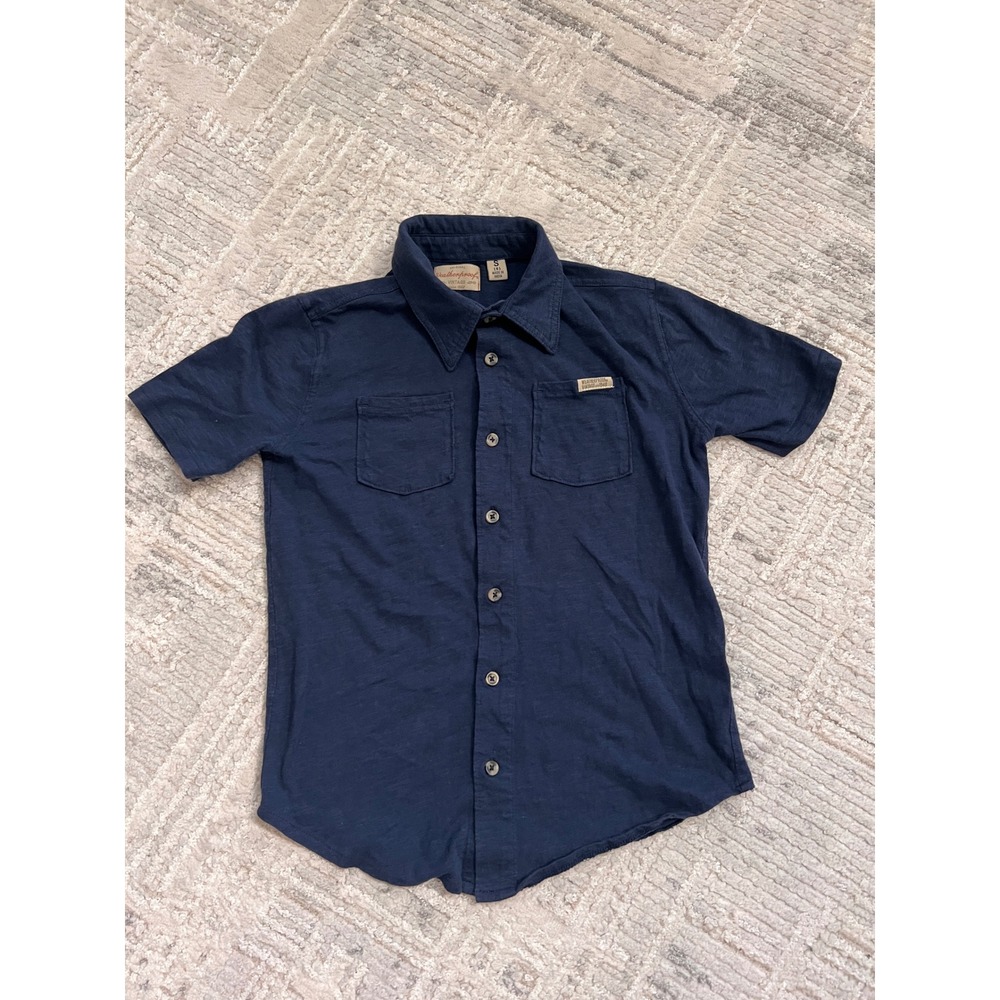 Weatherproof Vintage 1948 Boys Button‎ Down Short Sleeve Shirt, Size S